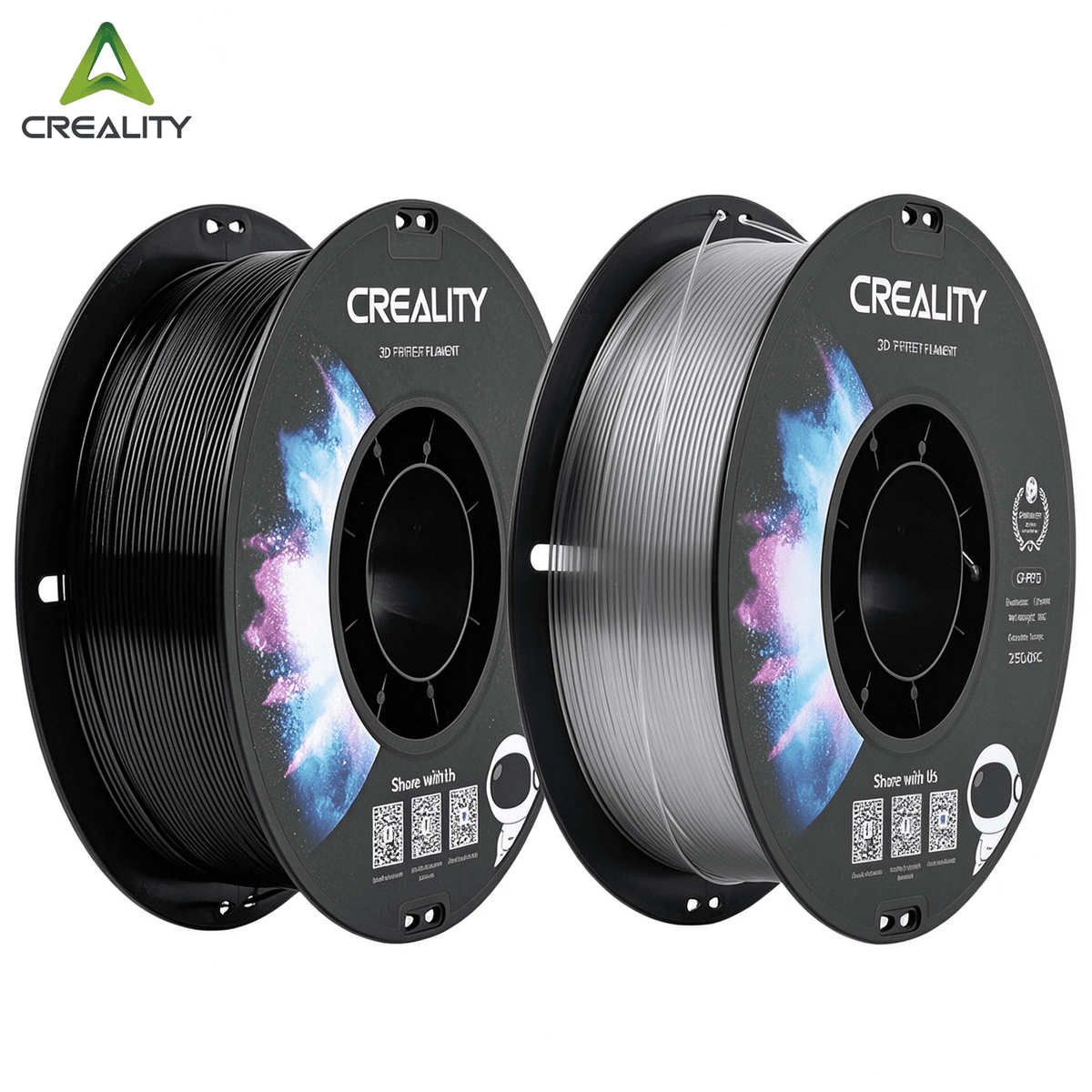 Official Creality 15-Pack PETG 3D Printer 1.75mm Filament Non-Toxic High Toughness Accuracy-Black