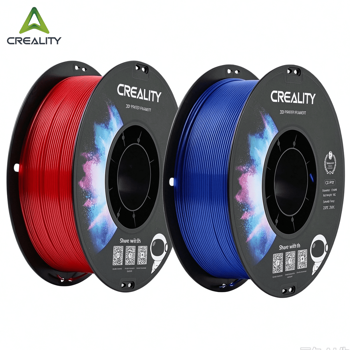 Official Creality 15-Pack PETG 3D Printer 1.75mm Filament Non-Toxic High Toughness Accuracy-Black