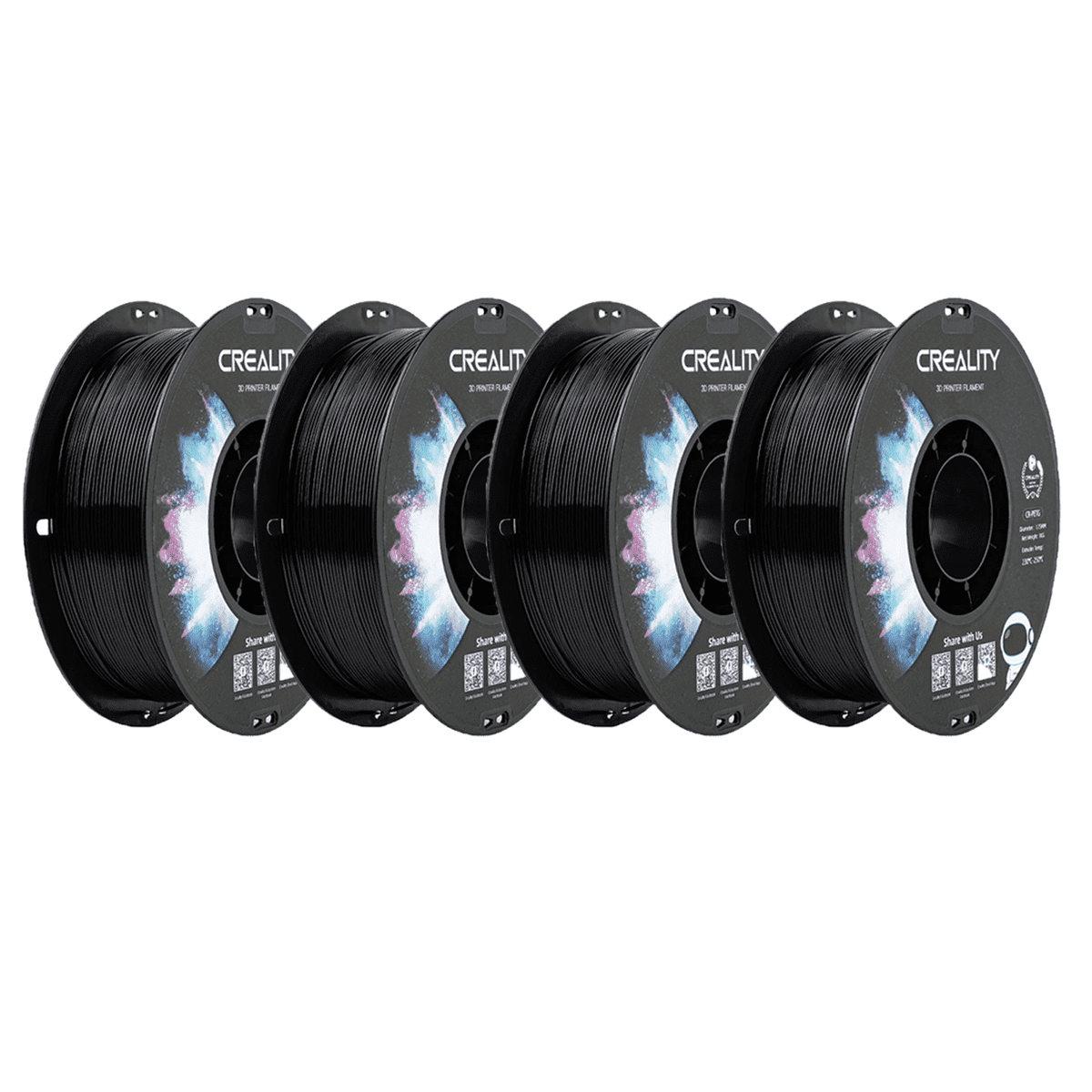 Official Creality 15-Pack PETG 3D Printer 1.75mm Filament Non-Toxic High Toughness Accuracy-Black