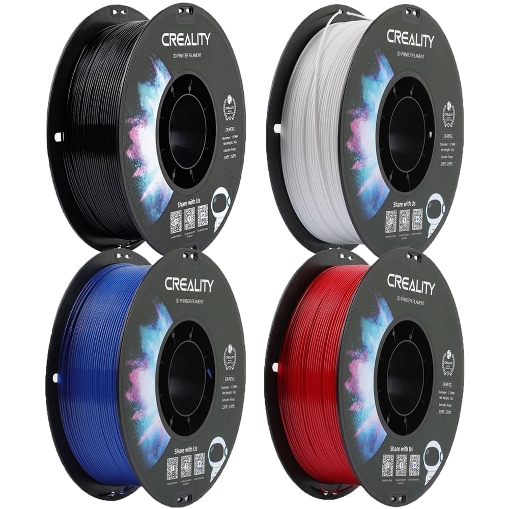 Official Creality 15-Pack PETG 3D Printer 1.75mm Filament Non-Toxic High Toughness Accuracy-Black