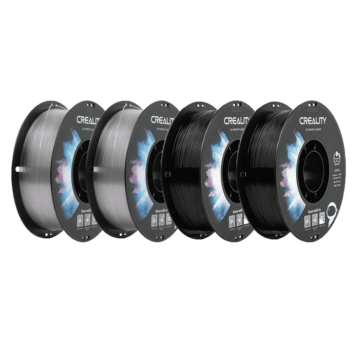 Official Creality 15-Pack PETG 3D Printer 1.75mm Filament Non-Toxic High Toughness Accuracy-Black