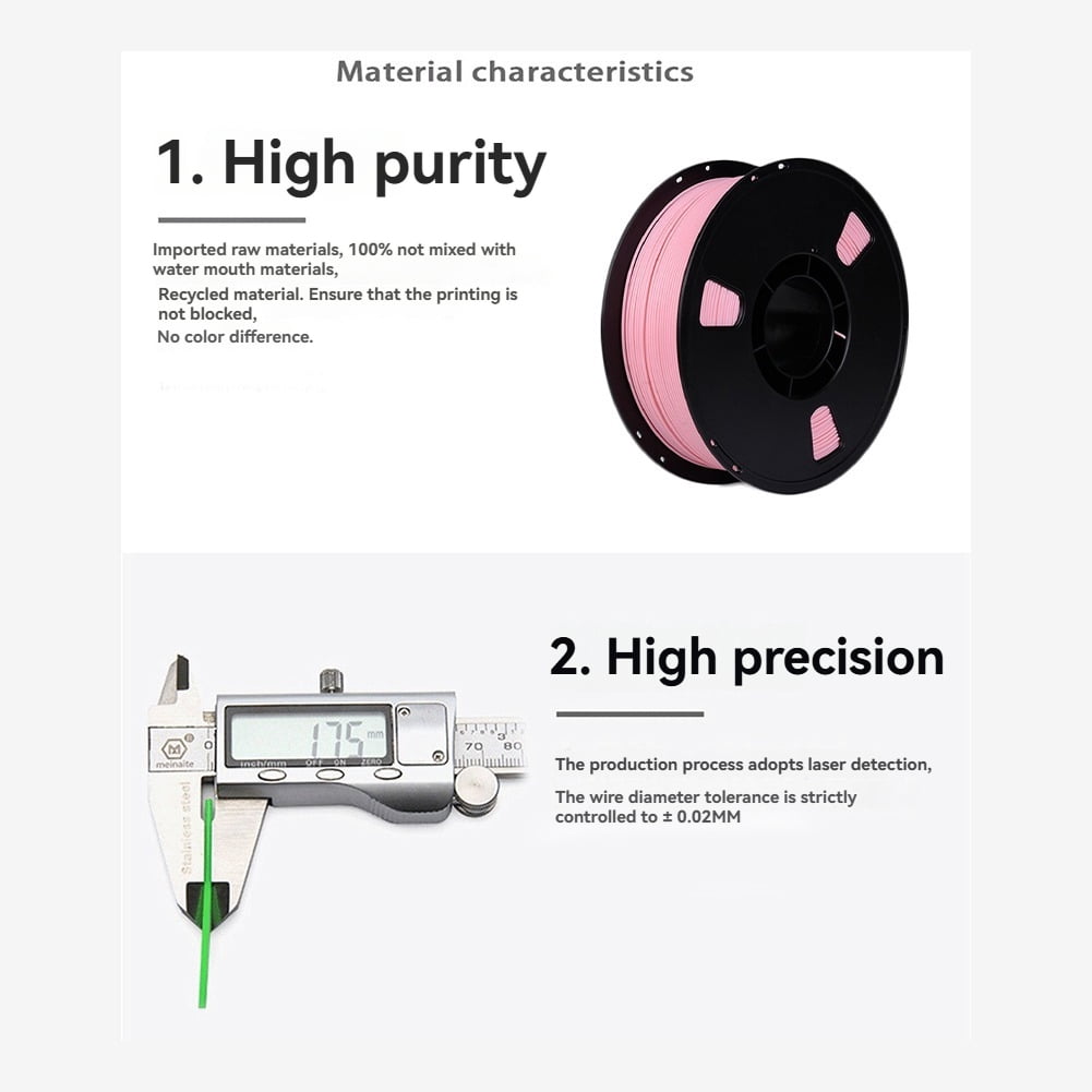 PLA 3D Printer Filament 1.75mm1KG Spool 3D Printing Material for 3D Printers and 3D Pens with Vacuum Packing D