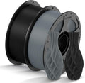 PLA Filament 1.75mm Bundle, 3D Printing PLA Filament 1.75mm Dimensional Accuracy +/- 0.02mm, 1KG Spool (2.2 lbs), 2KG Texture Gray+Black