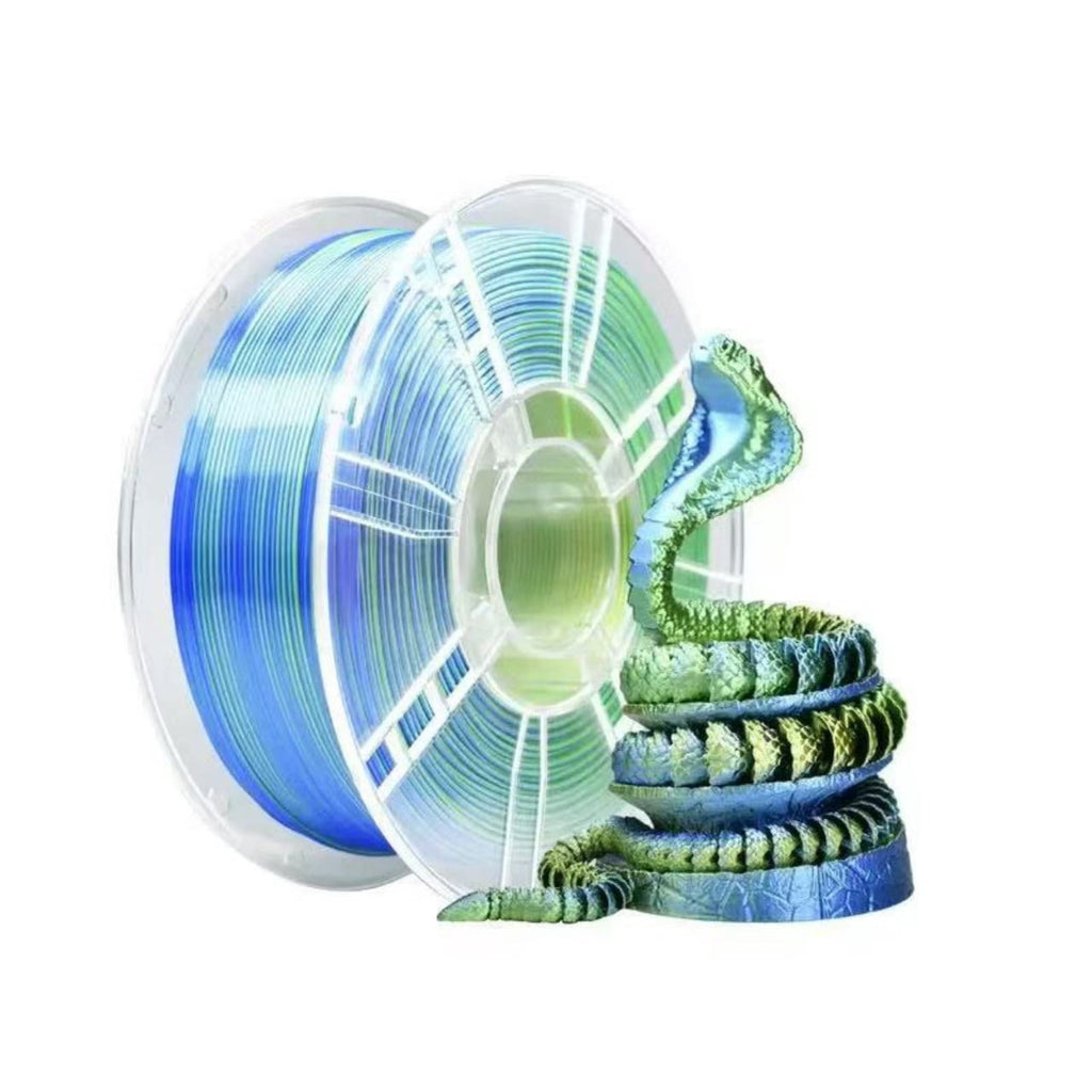 PLA Silk 3D Printer Filament 1.75mm, Dimensional Accuracy +/- 0.02 mm, 1KG Spool (2.2lbs) PLA Gradient Color