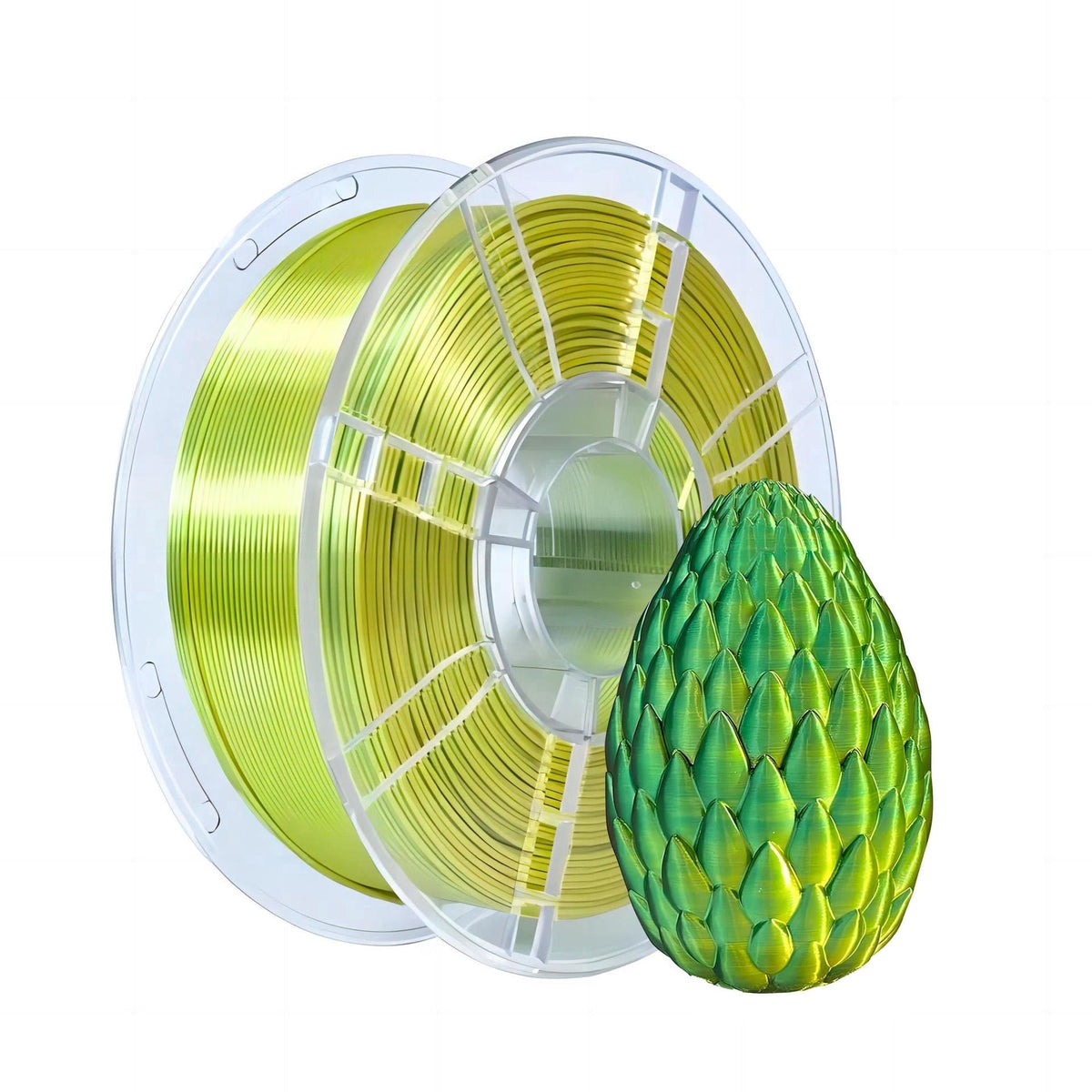 PLA Silk 3D Printer Filament 1.75mm, Dimensional Accuracy +/- 0.02 mm, 1KG Spool (2.2lbs) PLA Gradient Color