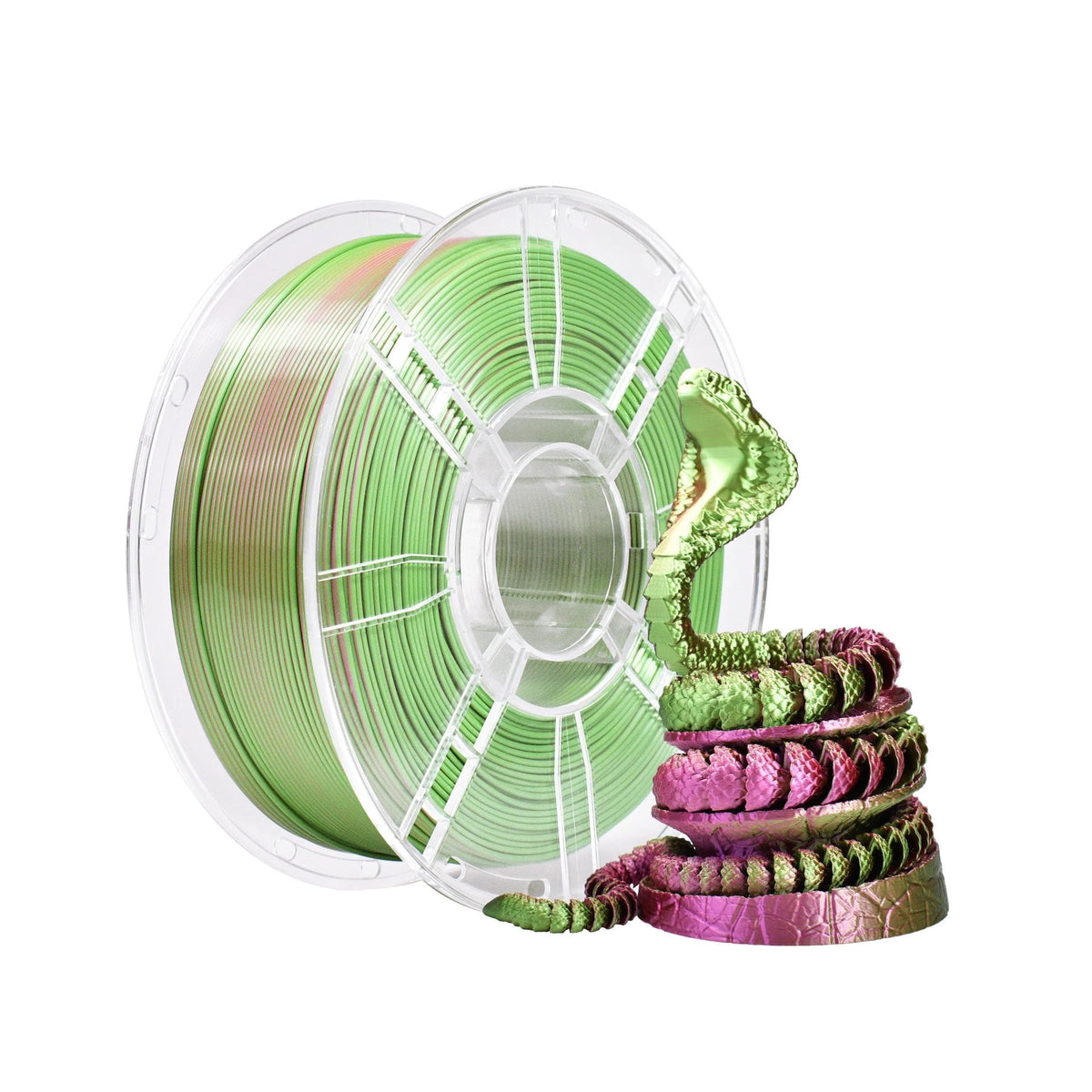 PLA Silk 3D Printer Filament 1.75mm, Dimensional Accuracy +/- 0.02 mm, 1KG Spool (2.2lbs) PLA Gradient Color