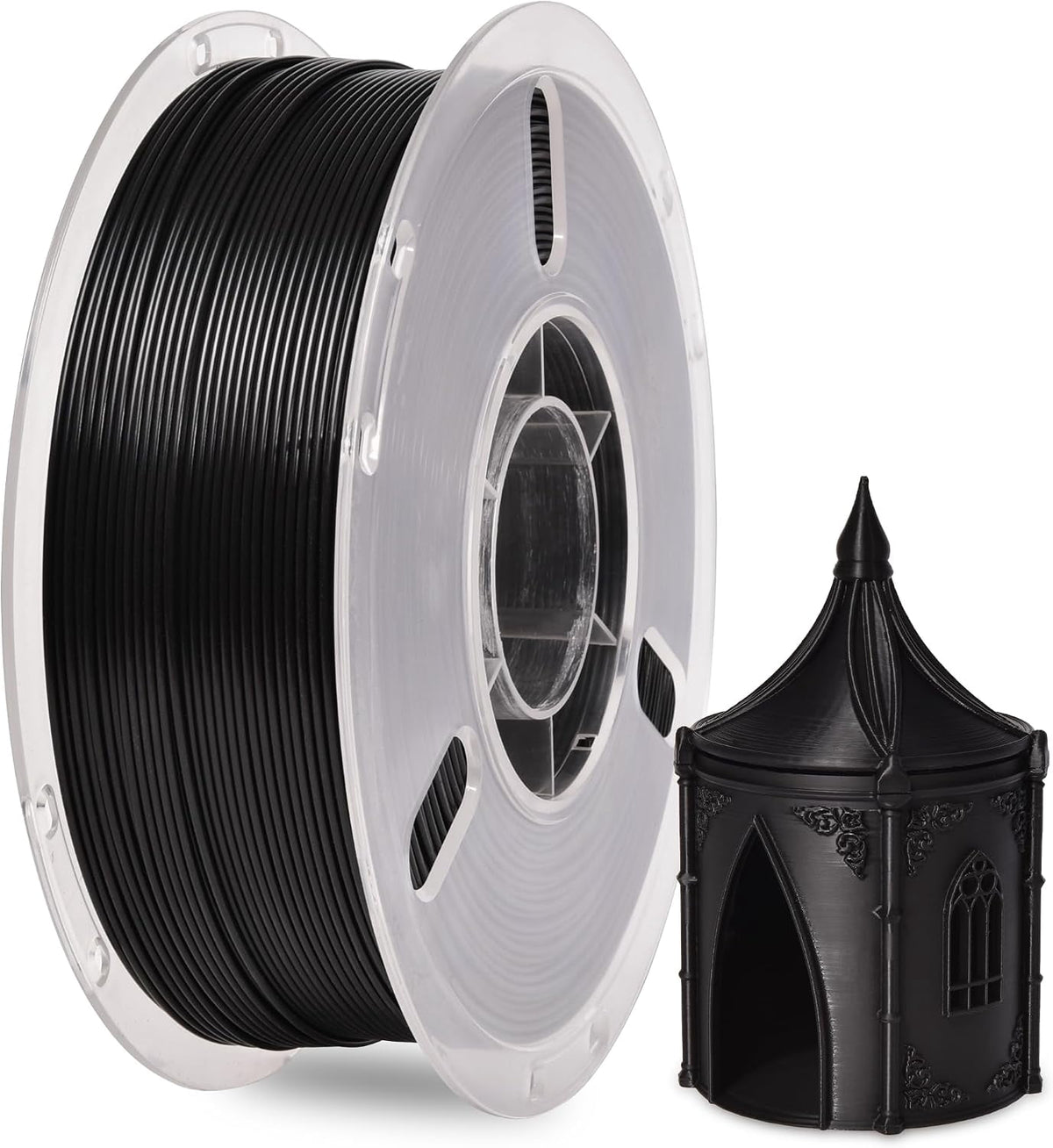 RAMBERY Black PLA Plus 3D Printer Filament 1.75mm 1kg