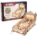 Robotime Pinball Machine Diy Kit, Wooden 3D Puzzles for Adults, Pinball Game, 482 Pieces