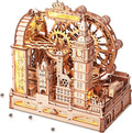 Robotime 3D Wooden Puzzles for Adults , 431-Piece Marble Run Building Kit with LED - Marble Travel London