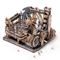 ROKR 3D Jigsaw Wooden Puzzle Marble Run Spaceport Electric Model Kit for Adults and Kids 472 Pieces