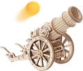 ROKR 3D Wooden Puzzle 158 Pieces Diy Model Toys Medieval Wheeled Cannon Brain Teaser Gift for Kids