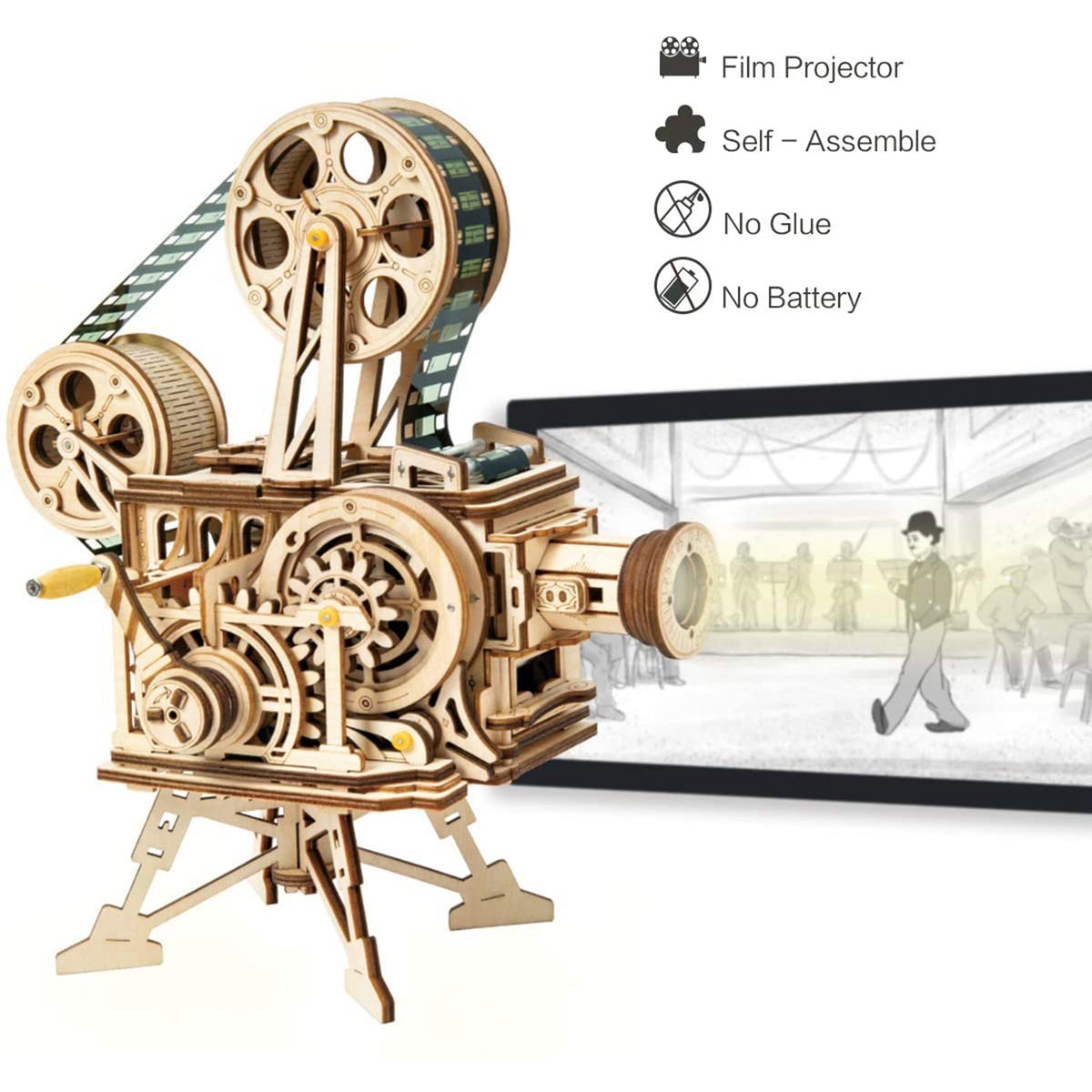 ROKR Puzzle Box 3D Wooden Puzzle Model Kits Birthday Gift for Adults and Teens(LK502 Treasure Box)