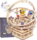 ROKR Wooden Puzzle - 84 Pieces 3D Mechanical Music Box Kit - Starry Night Series - Creative Gift for Kids