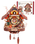 ROKR Christmas Cuckoo Clock, Wooden 3D Puzzle Mechanical Model Kit with LED Light and Moving Parts, Holiday Home Decor Display Xmas Gift for Adults