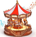 Robotime Classic Carousel Dreamer 3D Puzzle Music Box, DIY Wooden Building Model Kits,Christmas Birthday Gift for Kids Girls Adults
