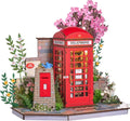 Rolife 3D Wooden Puzzle for Adults, Blossom Book Booth Miniature Model Building Kit, 116PCS Flower Bookstore Scene, Creative DIY Craft for Table Decor, Gift for Teens Girls Boys