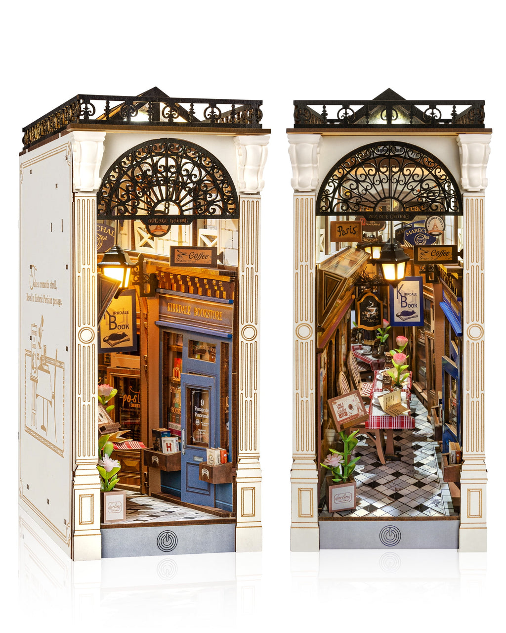 Rolife Book Nook 3D Jigsaw Puzzle Wooden Model Building Kit Decorative Bookend Stand DIY Bookshelf Insert Decor Gift for Teen Adults,Arcade Dating