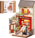 Rolife Vienna Bookstore DIY Miniature House Kit, 3D Wooden Puzzle Bookshelf Decor, Craft Model Building Set for Teens Adults, Creative Home Desk Decor Gift for Book Lovers