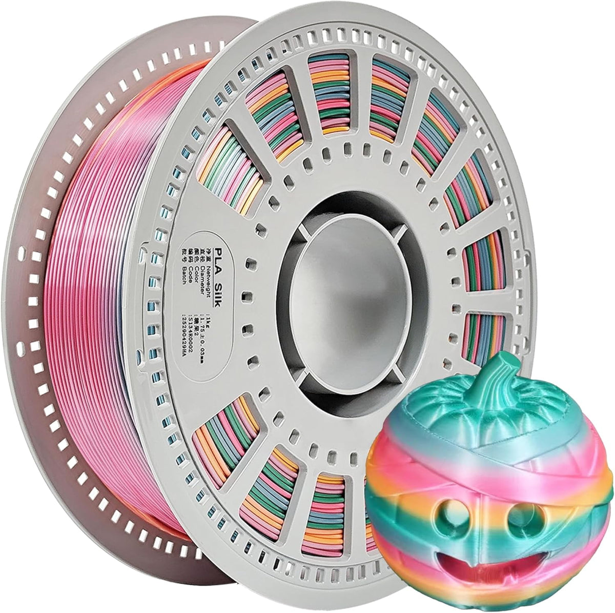 SHIMMERFlL Rainbow Filament, 3D Printer Filament, PLAFilament 1.75mm, Multicolor Filament, DimensionalAccuracy +/-0.03 Mm, Pla Filament, Pla 1 Kg (2.2 Lbs) PerRoll