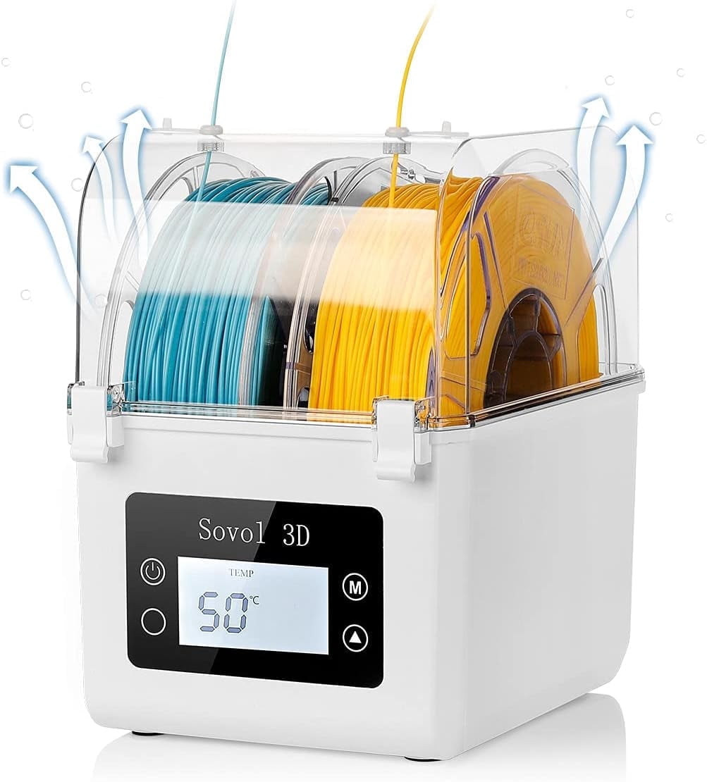 Sovol 3D Printer PLA Filament 1.75mm Spool Printing Materials, Wiring Tightness, Dimensional Accuracy (Black*1 White*1)