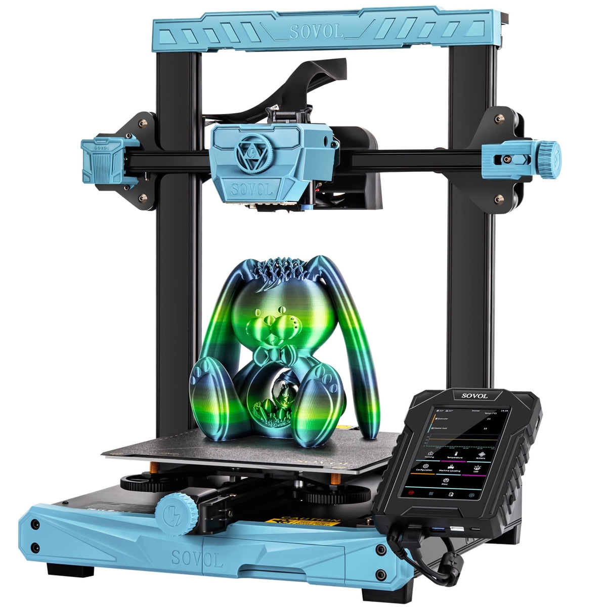Sovol 3D Printer PLA Filament 1.75mm Spool Printing Materials, Wiring Tightness, Dimensional Accuracy (Black*1 White*1)