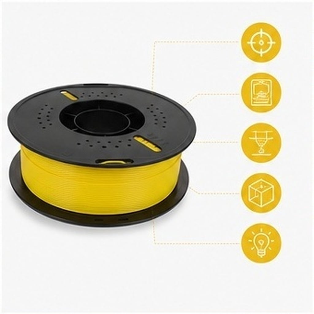 STRANDCHIC Yellow Pla 3d Printing Filament Spool, 1.75mm for Models and Art