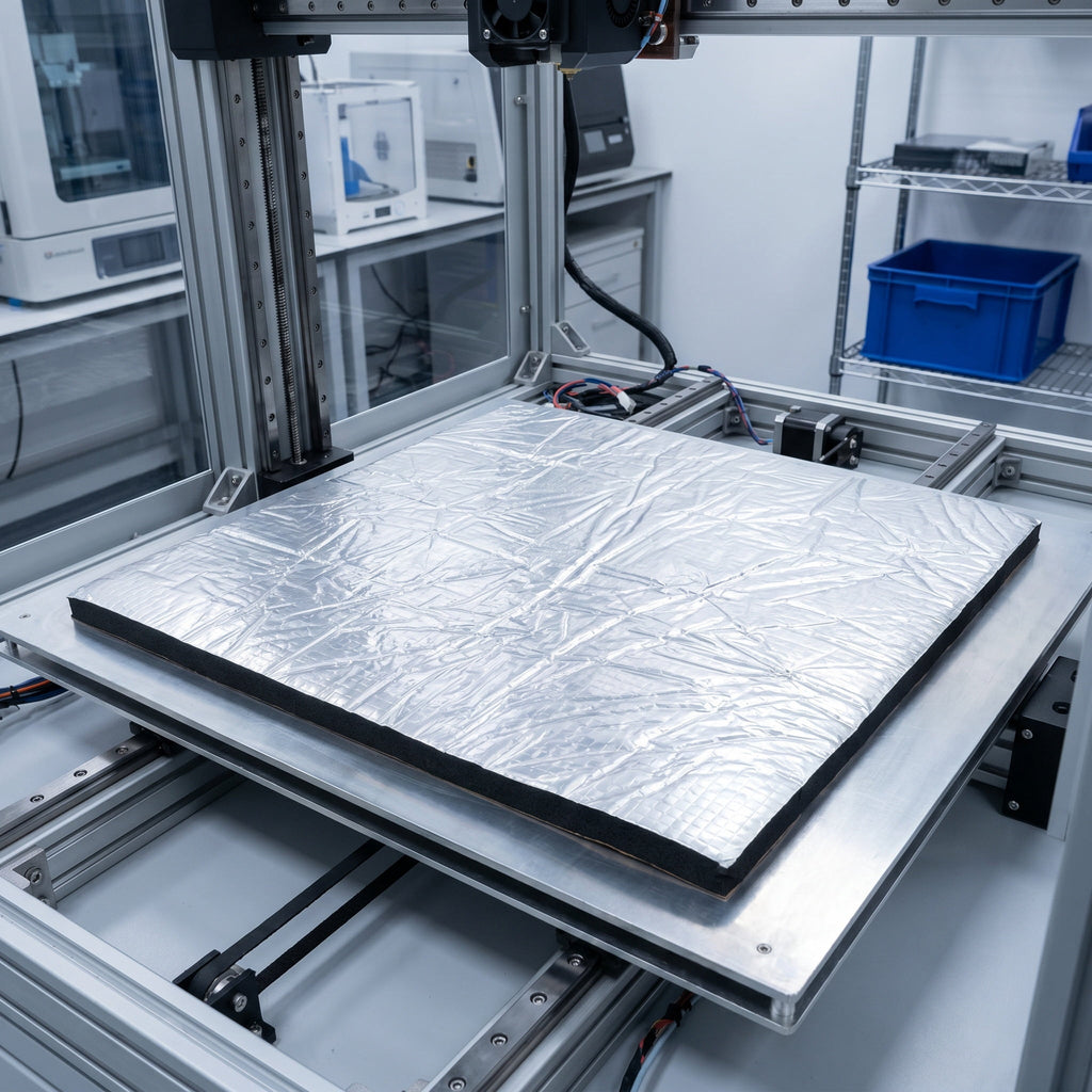 SWETRACE Heated Bed Insulation Pad with Aluminum Foil Layer and Flame Resistant Foam for 3D Printer