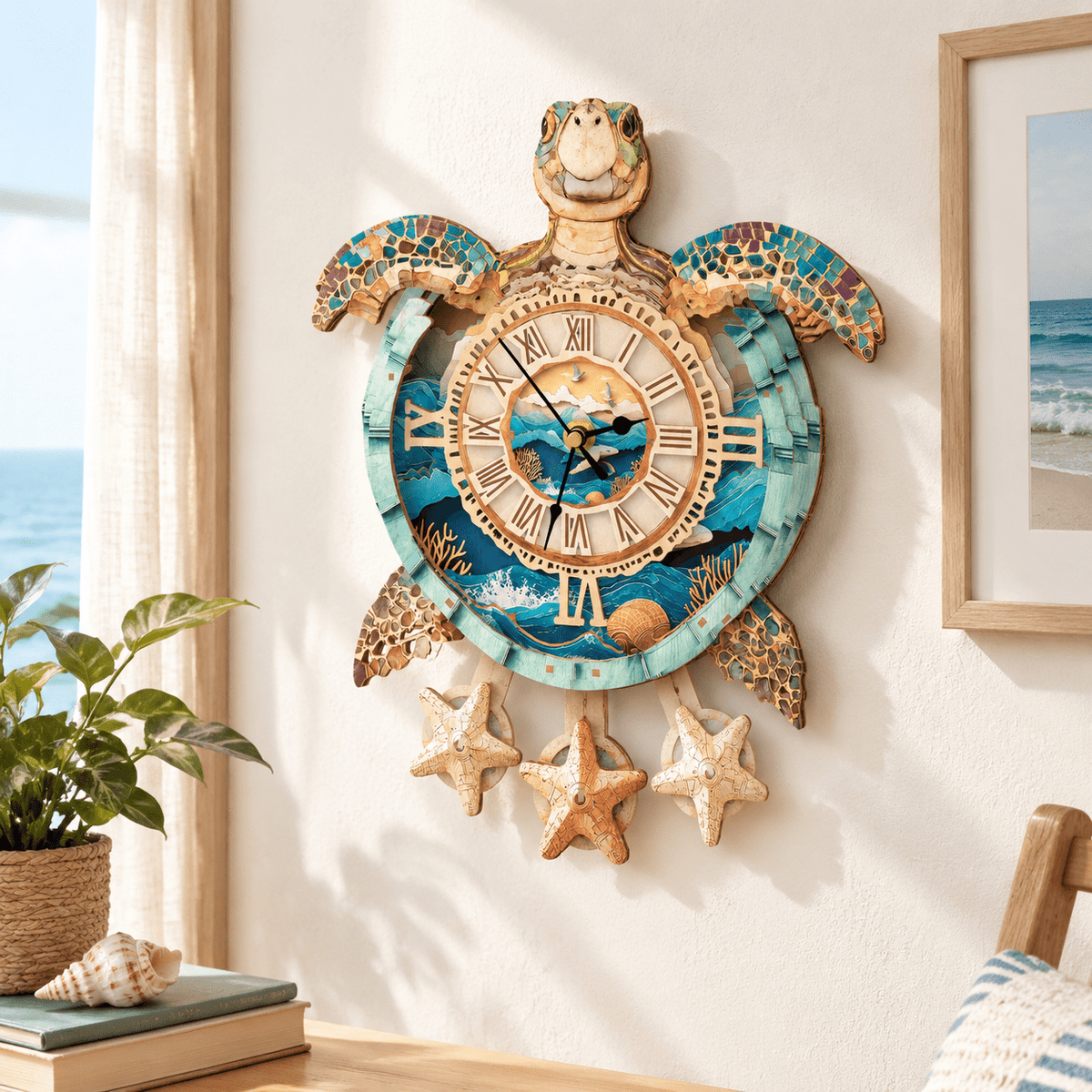 Fire Phoenix Wooden 3D Puzzle Clock DIY Model Kit for Adults