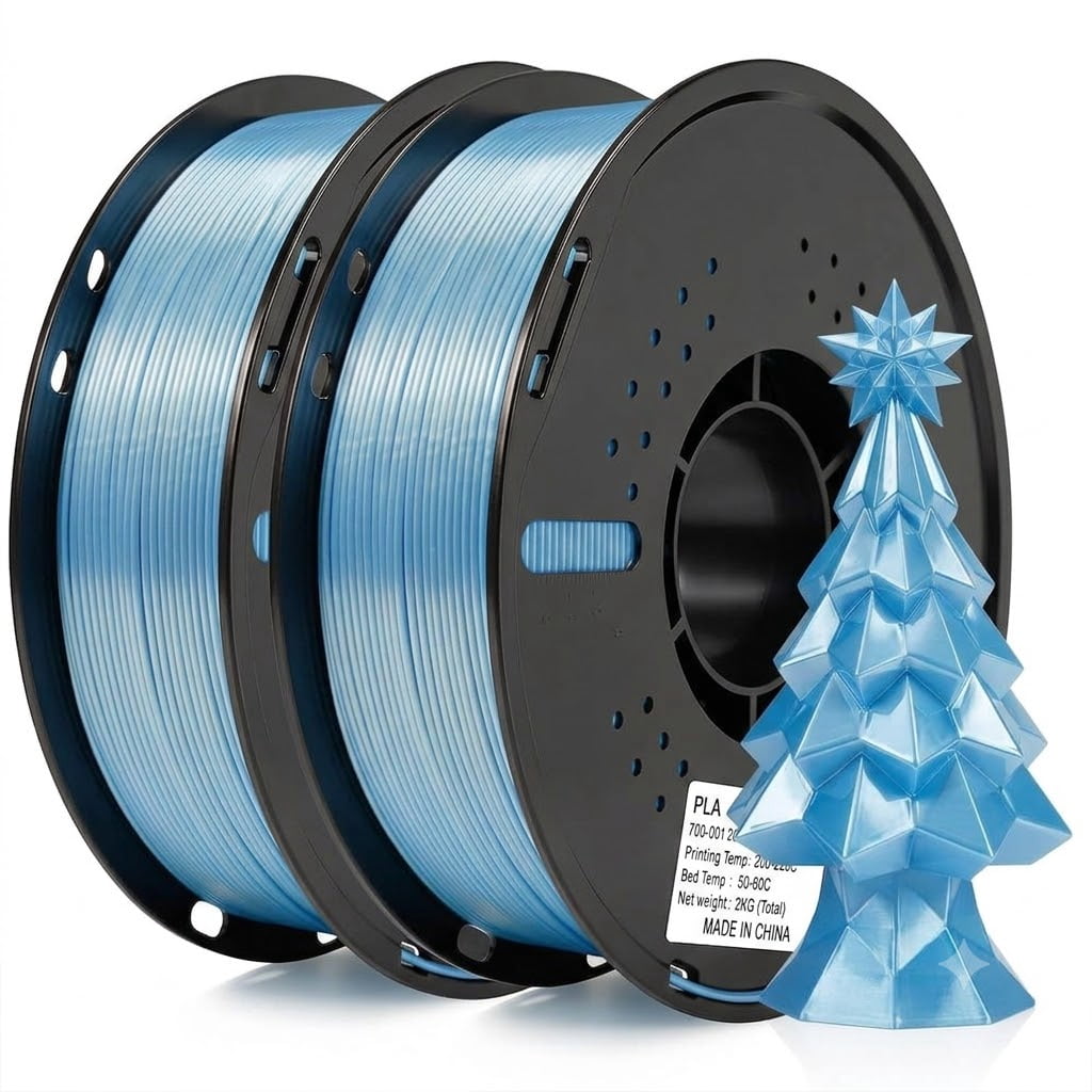 Silk gold PLA Filament 1.75mm 3D Printer Filament with Shiny Surface, Shiny PLA Silk Filament 2KG Spool 3D Printing Filament.