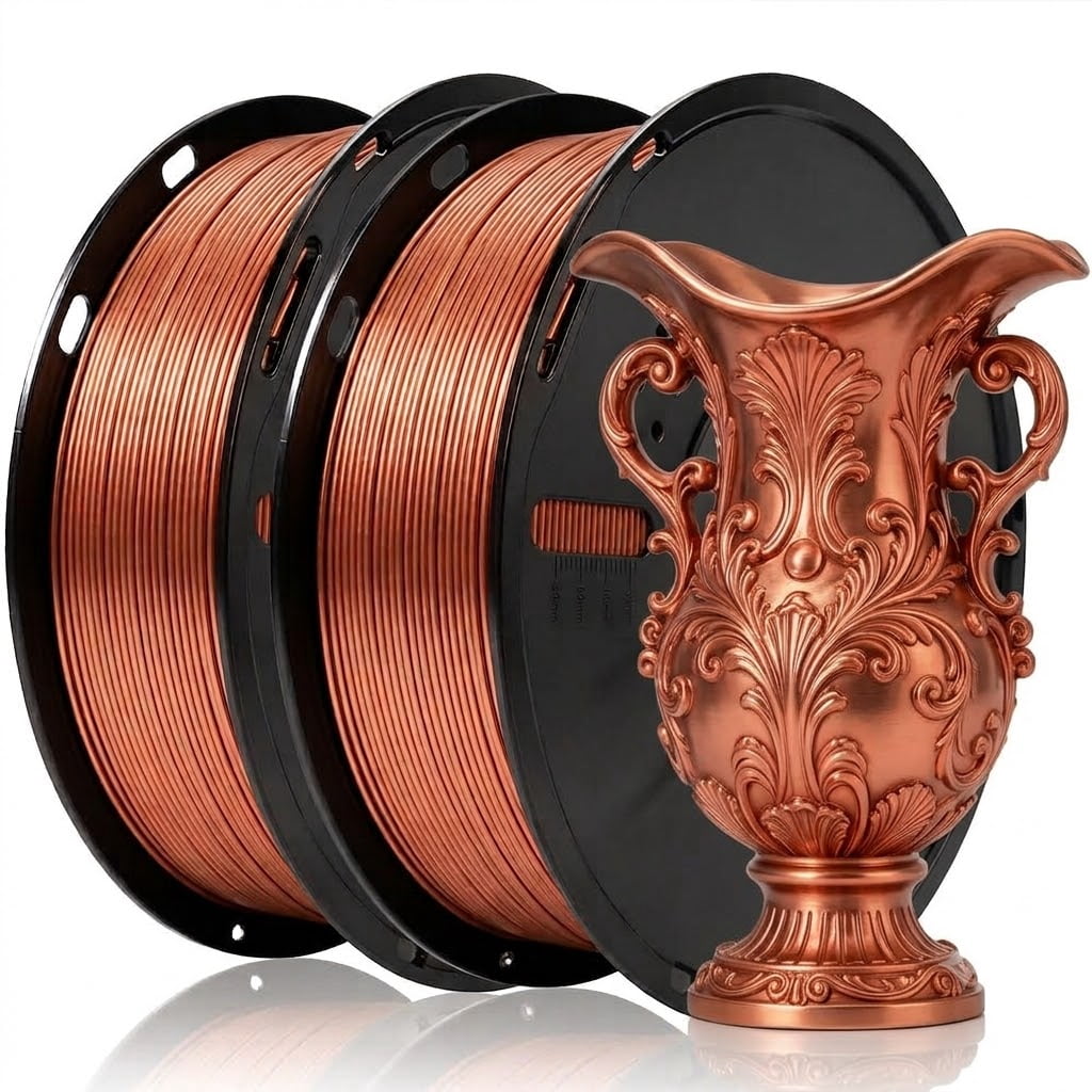 Silk gold PLA Filament 1.75mm 3D Printer Filament with Shiny Surface, Shiny PLA Silk Filament 2KG Spool 3D Printing Filament.