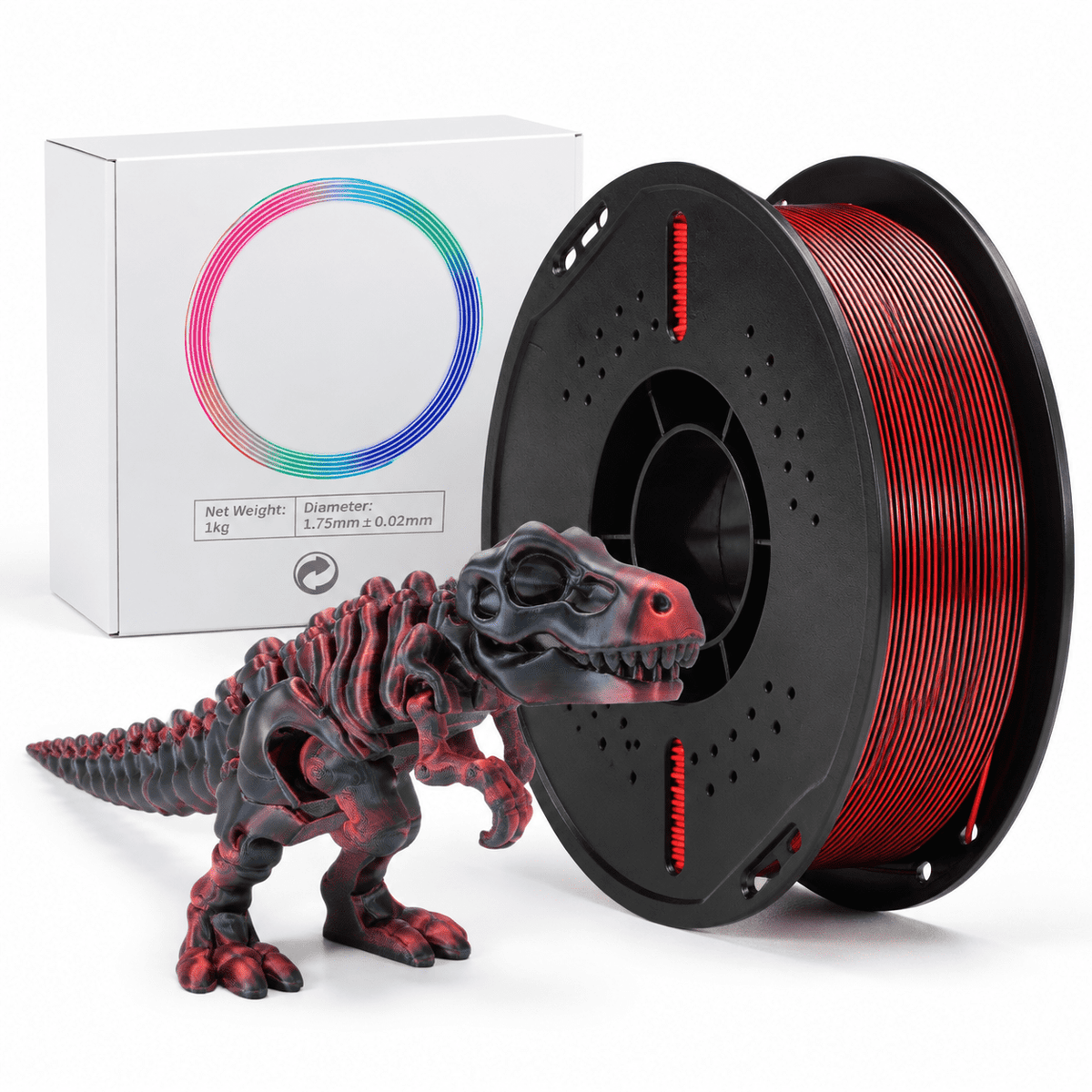 Pla Rainbow Candy 3D Printer Filament 1.75mm 1kg for FDM Printers
