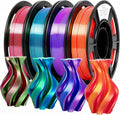 Silk PLA 3D Printer Filament Bundle, Dual Color, 4 x 250g