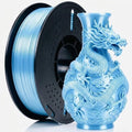 Silk PLA 3D Printing Filament 1.75mm 3D Printing Filament 1KG, Dimensional Accuracy ±0.03mm, Compatible with Most FDM 3D Printers, Blue