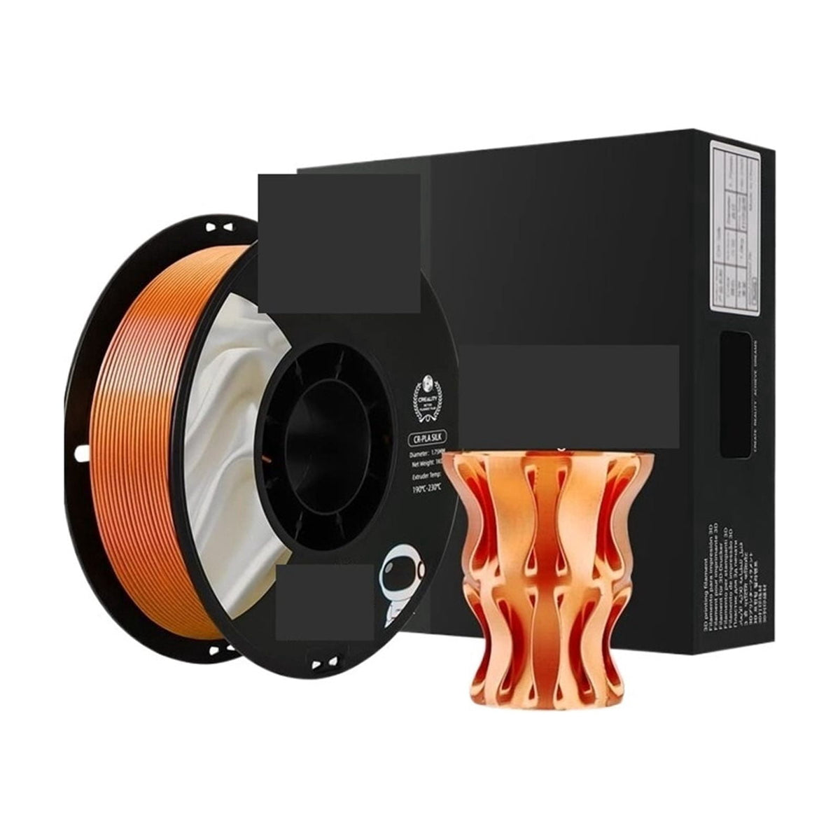 Silk PLA Filament 1.75mm 3D Printer Filament, No-Tangling Strong Bonding Overhang Performance For FDM & FFF 3D Printers