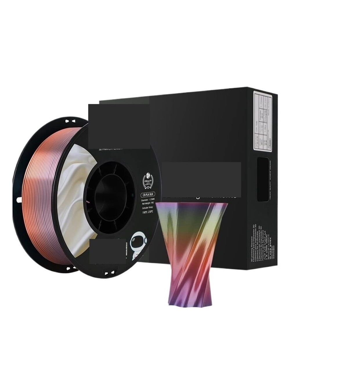 Silk PLA Filament 1.75mm 3D Printer Filament, No-Tangling Strong Bonding Overhang Performance For FDM & FFF 3D Printers