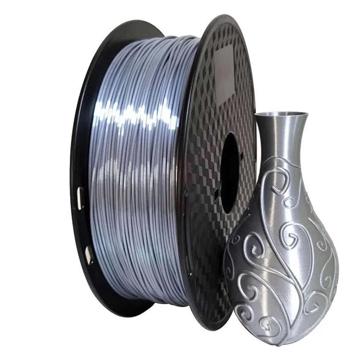 Silk PLA Filament 1.75mm 500g, 3d Printer Filament Silky Shine 3d Pen Printing Materials, Shiny Metallic Smooth Silver Gold Pla