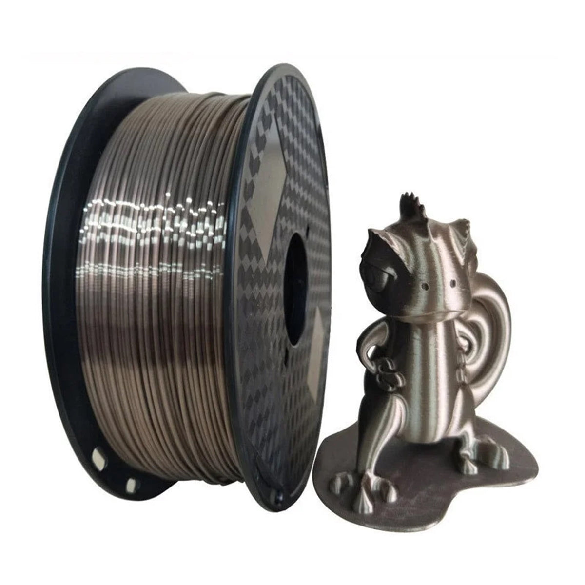 Silk PLA Filament 1.75mm 500g, 3d Printer Filament Silky Shine 3d Pen Printing Materials, Shiny Metallic Smooth Silver Gold Pla