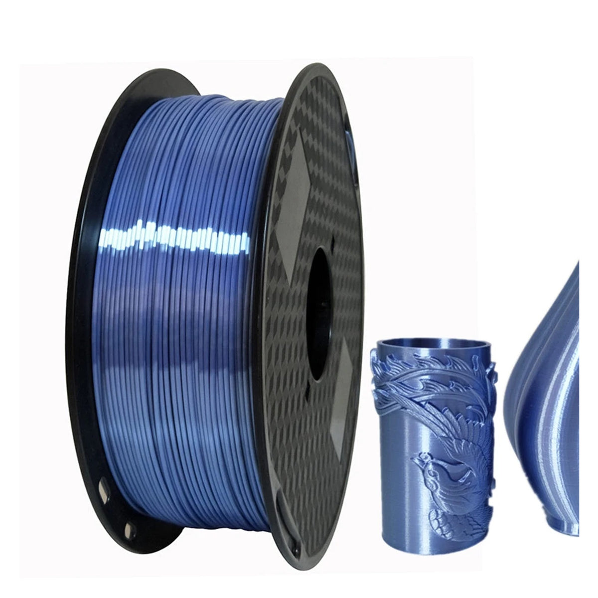 Silk PLA Filament 1.75mm 500g, 3d Printer Filament Silky Shine 3d Pen Printing Materials, Shiny Metallic Smooth Silver Gold Pla