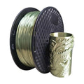 Silk PLA Filament 1.75mm 500g, 3d Printer Filament Silky Shine 3d Pen Printing Materials, Shiny Metallic Smooth Silver Gold Pla