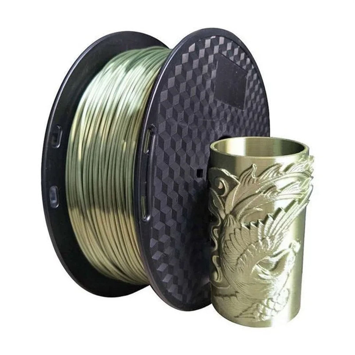 Silk PLA Filament 1.75mm 500g, 3d Printer Filament Silky Shine 3d Pen Printing Materials, Shiny Metallic Smooth Silver Gold Pla