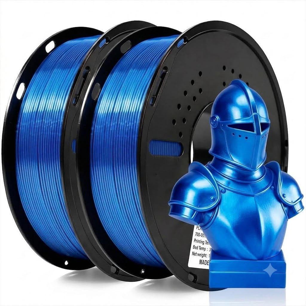 Silk gold PLA Filament 1.75mm 3D Printer Filament with Shiny Surface, Shiny PLA Silk Filament 2KG Spool 3D Printing Filament.