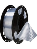 Silk Silver PLA Filament 1.75mm 3D Printer Filament with Shiny Surface, Shiny Metallic PLA Silk Filament 250g Spool 3D Printing Filament.