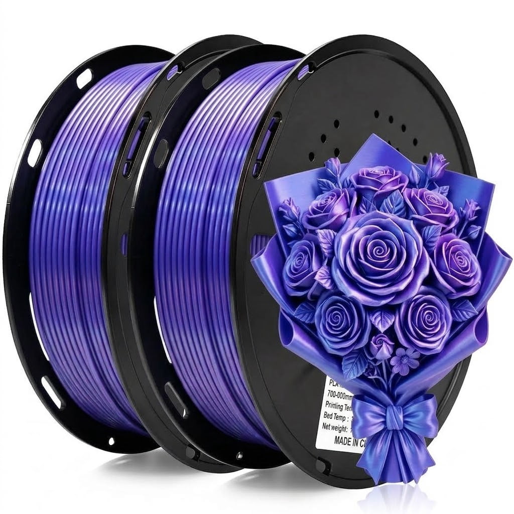 Silk gold PLA Filament 1.75mm 3D Printer Filament with Shiny Surface, Shiny PLA Silk Filament 2KG Spool 3D Printing Filament.