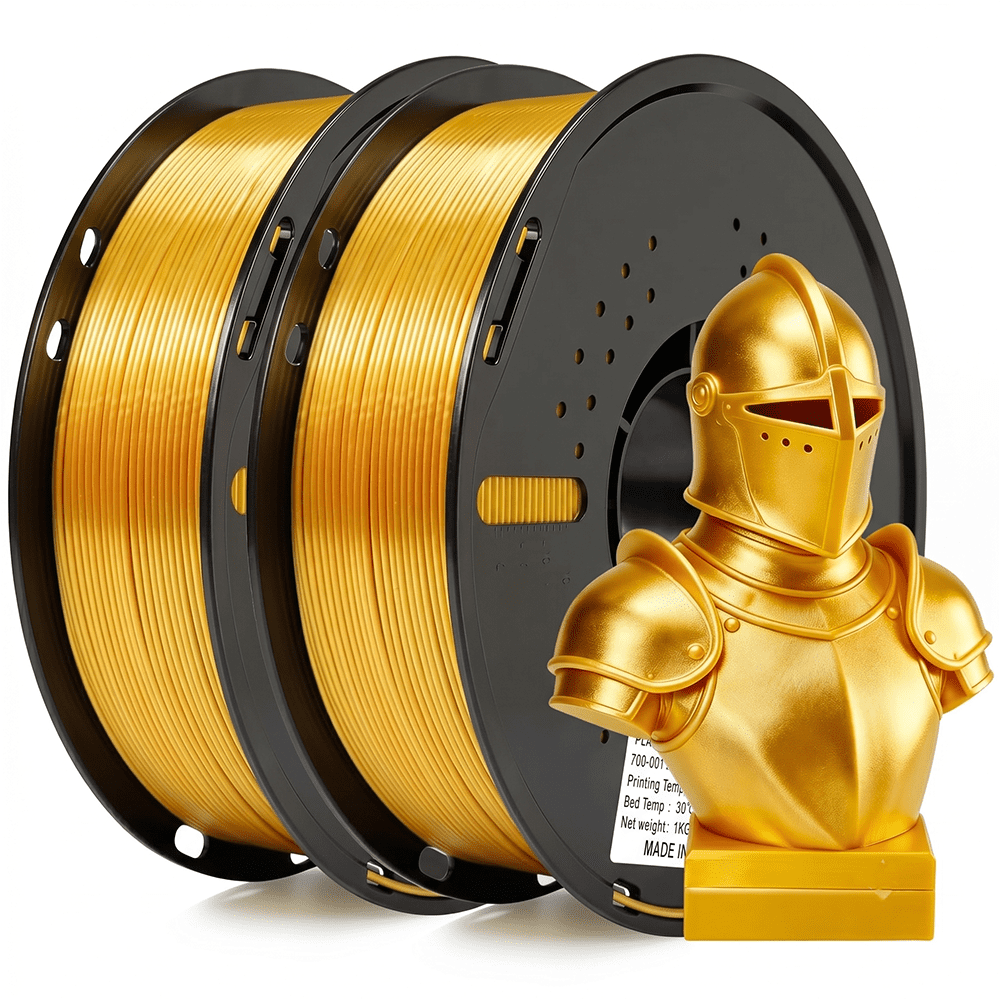 Silk gold PLA Filament 1.75mm 3D Printer Filament with Shiny Surface, Shiny PLA Silk Filament 2KG Spool 3D Printing Filament.