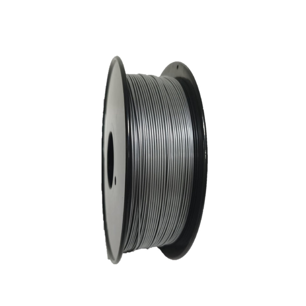 Silver PETG Filament, 1.75mm +/-0.02mm for Most 3D Printer & 3D Pen, Solid Yarn 3D Printer Accessory, 1KG Neatly Wound
