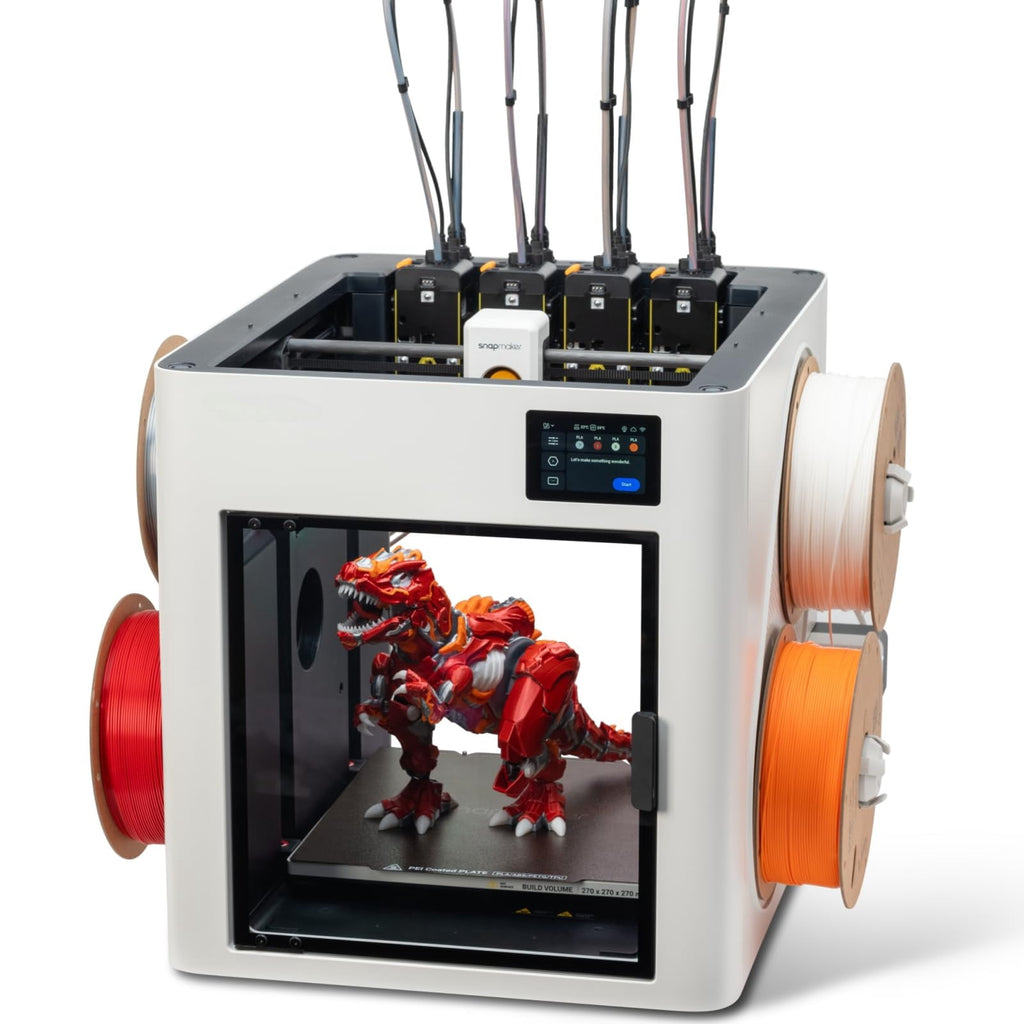 Snapmaker U1 3D Printer, 4-Toolhead 5-Second Tool Changer, 500mm/s High-Speed Multi-Color 3D Printer, Multi-Material Printing, 270 x 270 x 270mm Build Volume, Smart Calibration