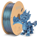 Sovol Silk PLA Filament with Blue Glitter 1kg 1.75mm, Color Changeable 3D Printer Filament 2.2lbs, Chameleon Shiny PLA Material +/-0.03mm, Shimmering 3D Printing Filament, Galaxy Blue