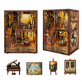 Strucwood DIY Book Nook Kit Key Tracking Wooden Puzzles with LED Dust Cover,3D Crafts Hobbies Gifts for Adults（SQ-31）