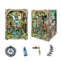 Strucwood DIY Book Nook Kit Lost Ruins Wooden Puzzles with LED Dust Cover,3D Crafts Hobbies Gifts for Adults（SQ-30）