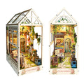 Strucwood DIY Book Nook Kit Sylvia Garden Wooden Puzzles with LED Dust Cover,3D Crafts Hobbies Gifts for Adults(SQ-22)
